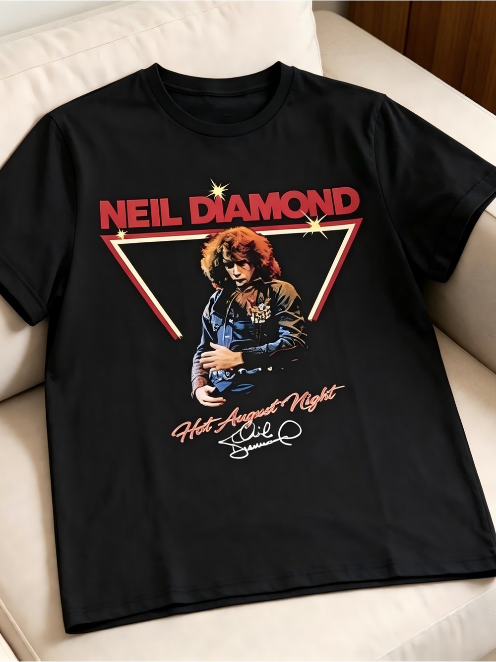 Vintage Hot August Night 70s Rock Neil Diamond Women Men T-shirt Unisex